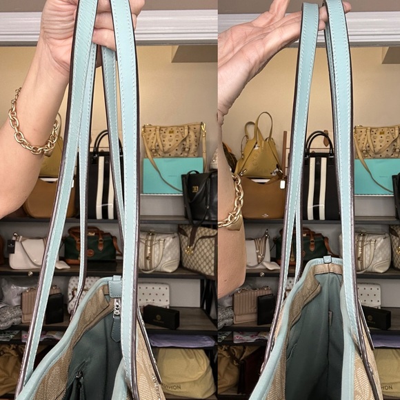 Coach Signature City Tote Project Khaki Jacquard & Powder Blue  No. F58292 - Picture 5 of 10